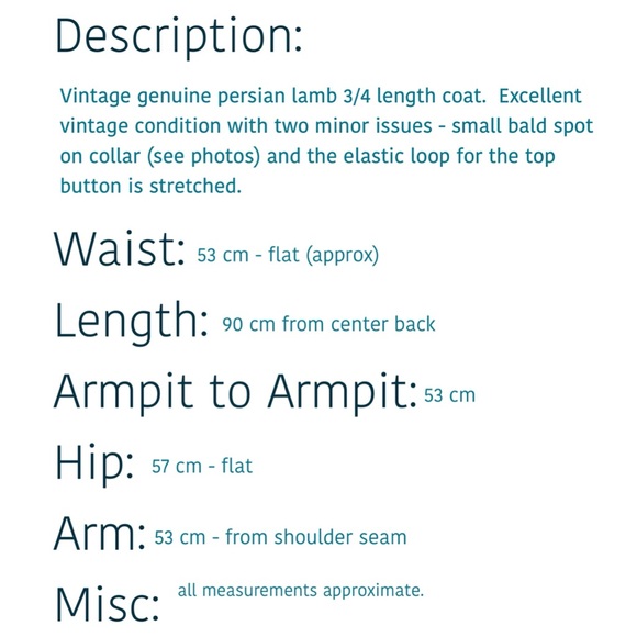 Vintage Persian Lamb Fur Coat. Beautiful Black Fur in Excellent Condition - Picture 8 of 8